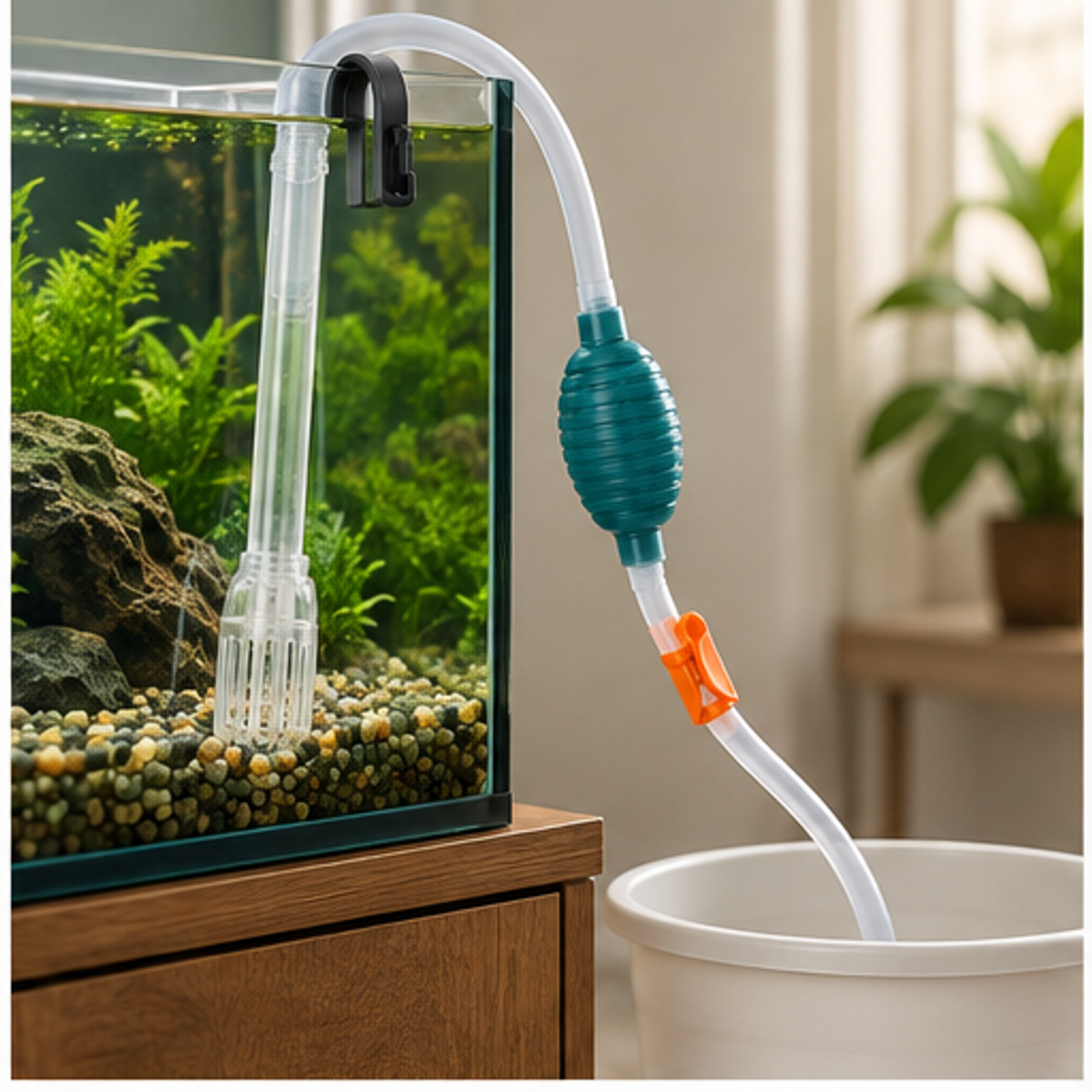 Gravel Cleaning Siphon Kit — lifestyle